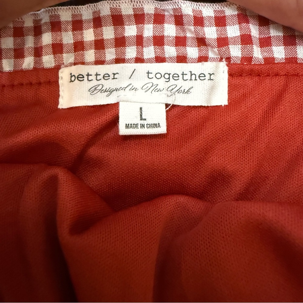 Better Together Red Gingham Dress with White Accents - Picture 2 of 11